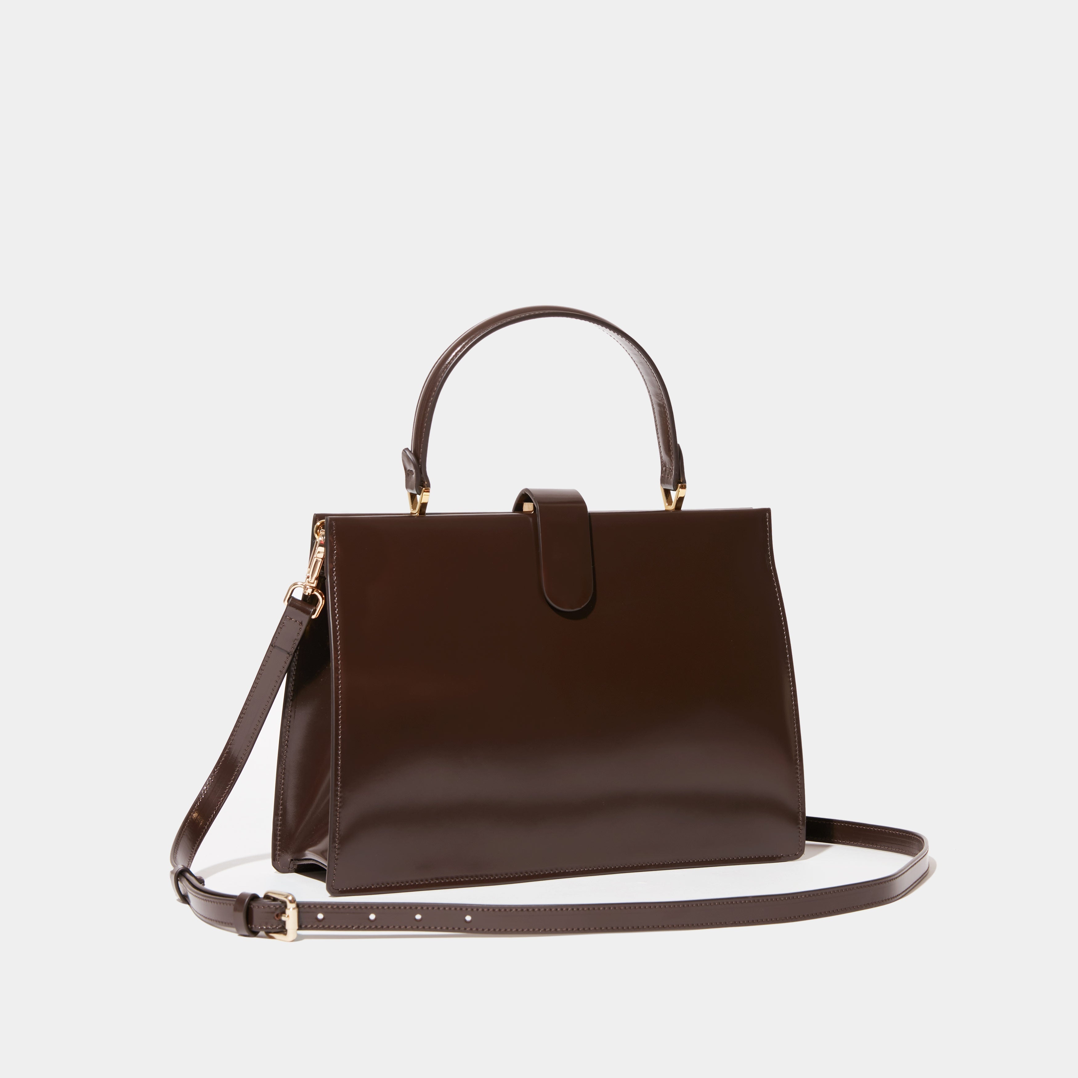 Le sac Elegant Brown Patent Leather