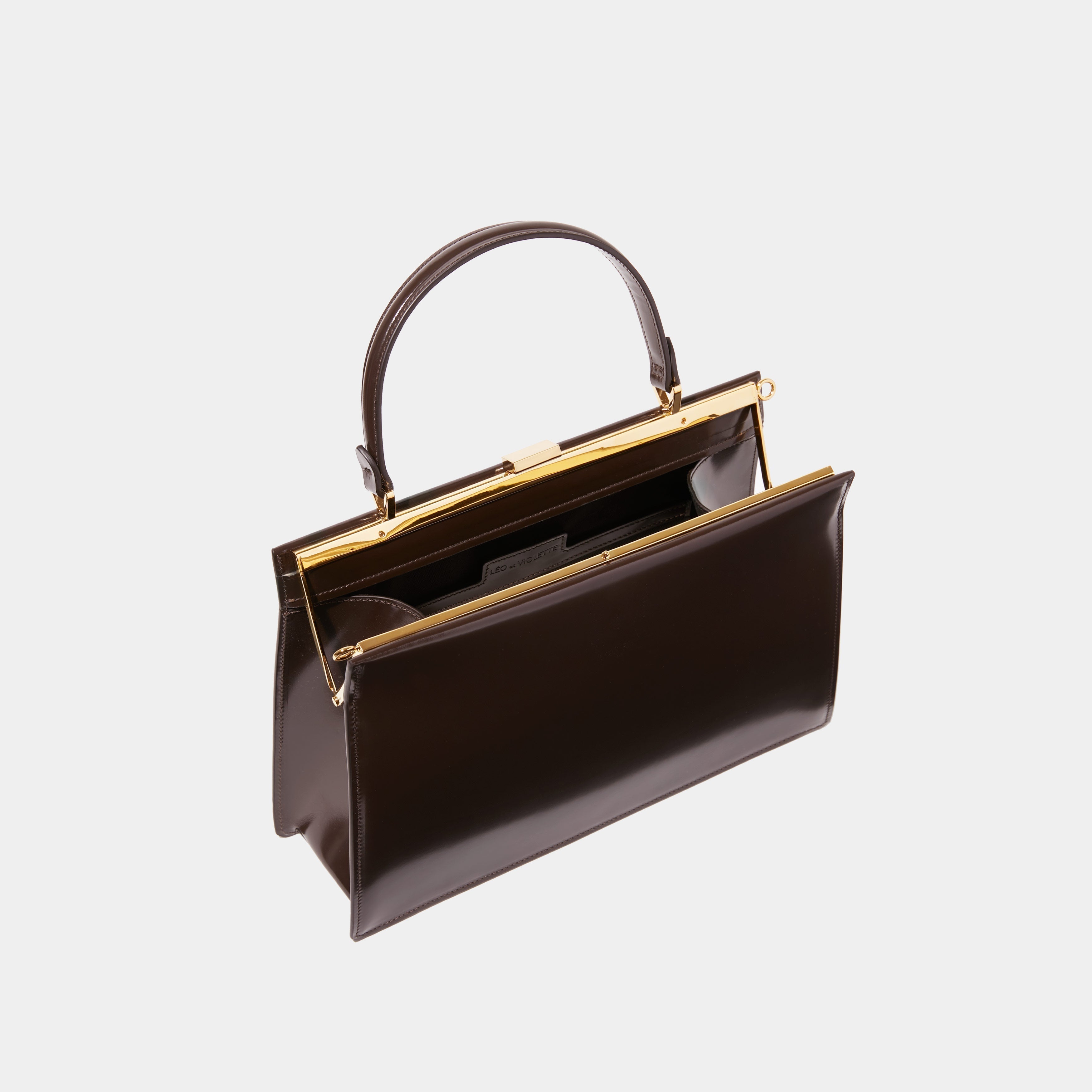 Le sac Elegant Brown Patent Leather